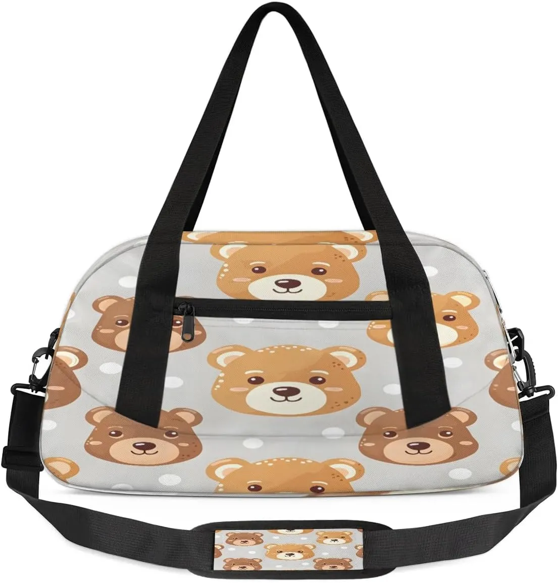 Sport Duffel Bag Bears Dots Kids Gym Bag Weekender Overnight Bags for Boys Girls Teens Carry On Workout Travel Bag