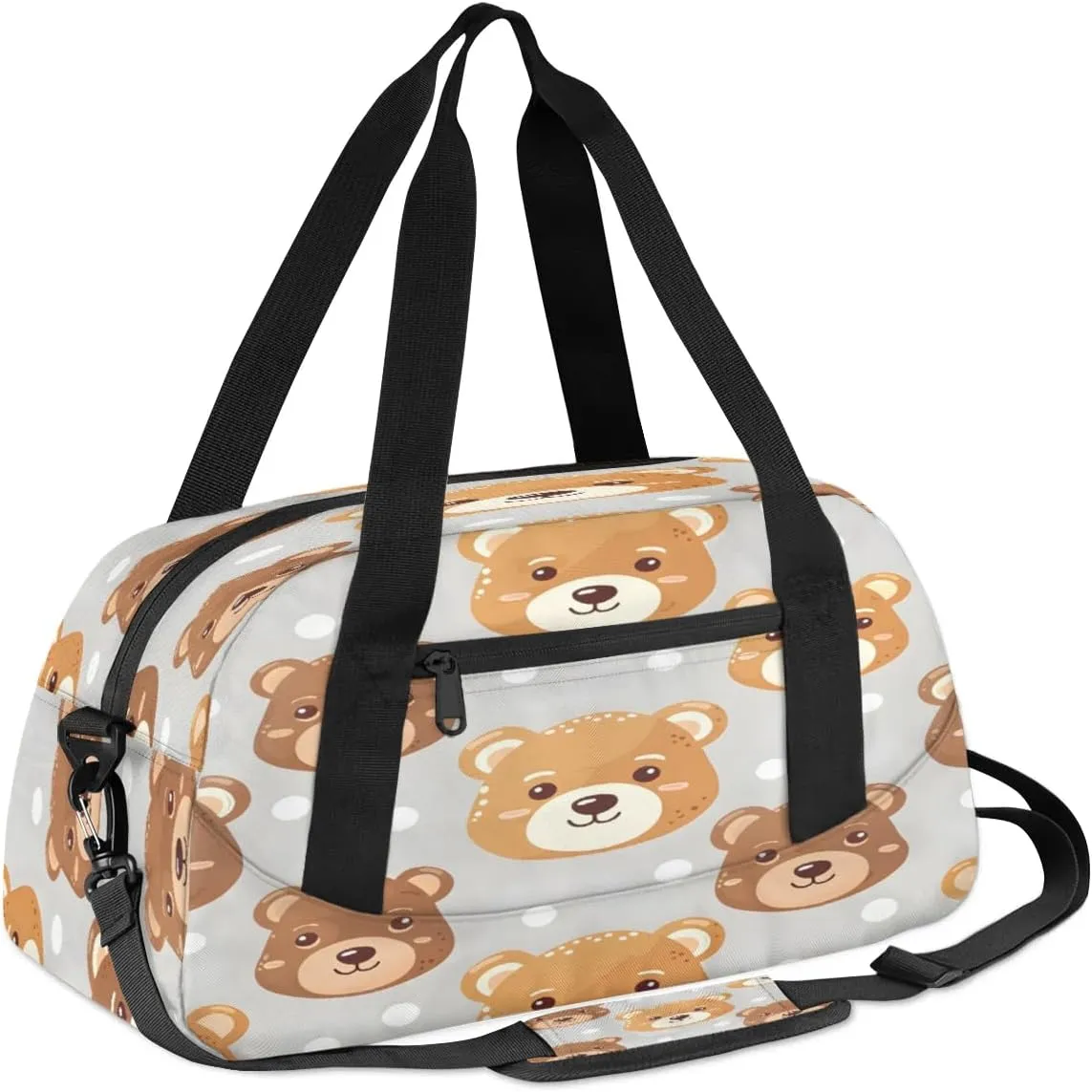 Sport Duffel Bag Bears Dots Kids Gym Bag Weekender Overnight Bags for Boys Girls Teens Carry On Workout Travel Bag