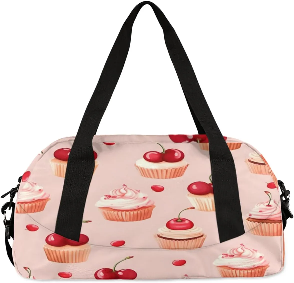Sport Duffel Bag Cherry Cake Kids Gym Bag Weekender Overnight Bags for Boys Girls Teens Carry On Workout Travel Bag