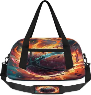 Sport Duffel Bag Cool Basketball Kids Gym Bag Weekender Overnight Bags for Boys Girls Teens Carry On Workout Travel Bag