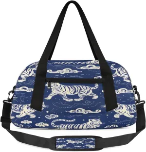 Sport Duffel Bag Tigers Clouds Kids Gym Bag Weekender Overnight Bags for Boys Girls Teens Carry On Workout Travel Bag