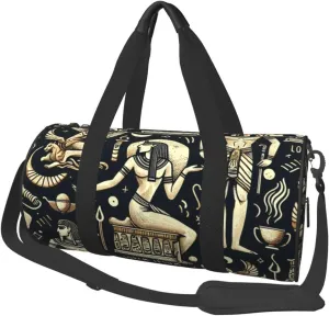 Sports Duffel Bag Ancient-Egypt-God Foldable Travel Tote Bag Weekender Sleepover Carry On Bag