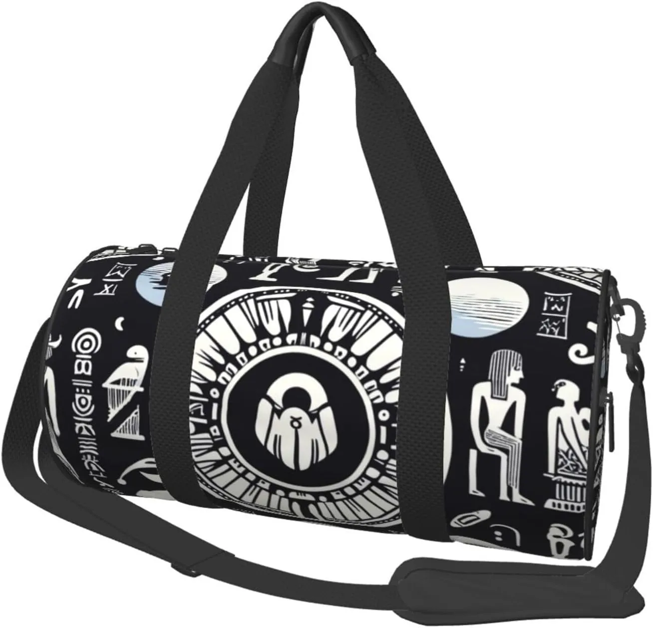 Sports Duffel Bag Ancient-Egyptian-Art Foldable Travel Tote Bag Weekender Sleepover Carry On Bag