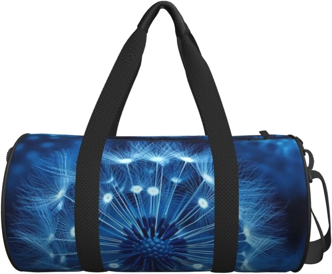 Sports Gym Bag for Women Men Travel Duffel Bag Tote Weekender Bag Carry on Overnight Bag for Travel Swimming Fitness Workout Sports Blue Dandelion Duffle Bag