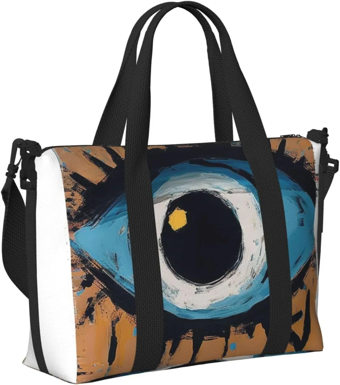 Sports Gym Bag for Women Men Travel Duffel Bag Tote Weekender Bag Carry on Overnight Bag for Travel Swimming Fitness Workout Sports Evil eye Duffle Bag