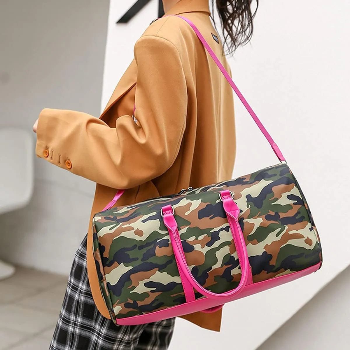 Sports Gym Bag Travel Bag Casual Duffel Bag for Men and Women Lightweight (Camouflage)