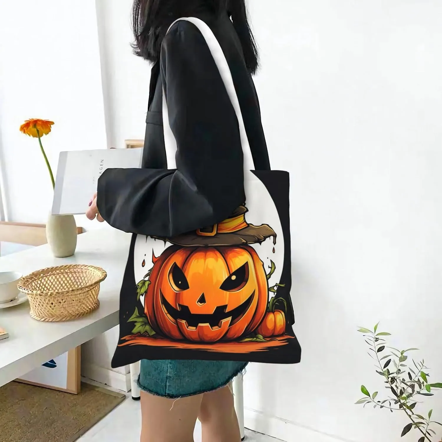 SSIMOO Ocean Sailing Fashion Canvas Tote Bag-Personalized Handbag,Multifunctional Bag,Elegant And Minimalist