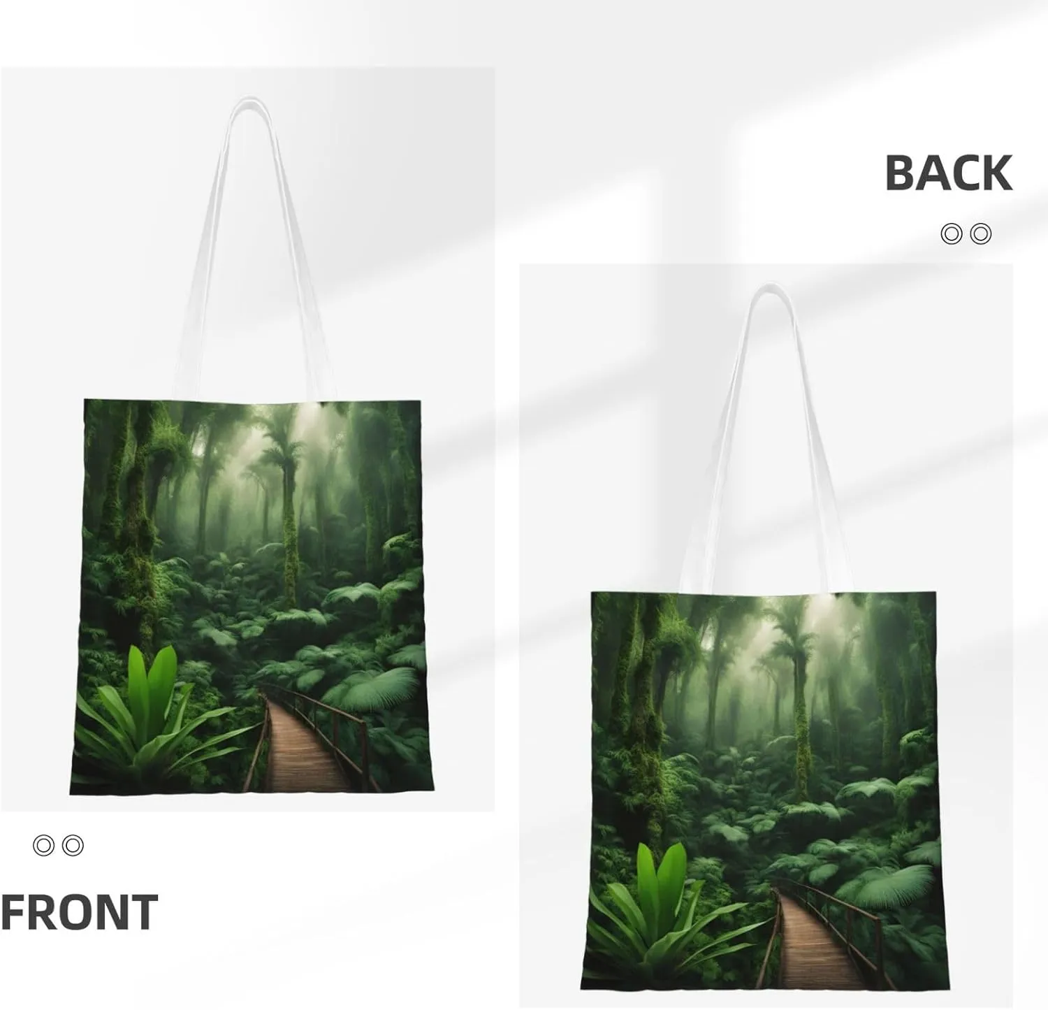 SSIMOO Tropical Rainforest Fashion Canvas Tote Bag-Personalized Handbag,Multifunctional Bag,Elegant And Minimalist