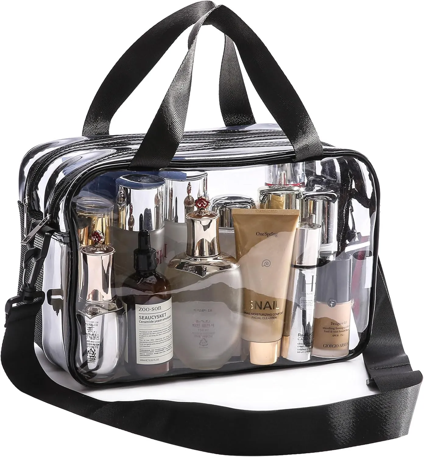 Stadium Approved Clear Bags for Women - Clear Makeup Bag, Concert Bag, Clear Tote Bag for Stadium Events