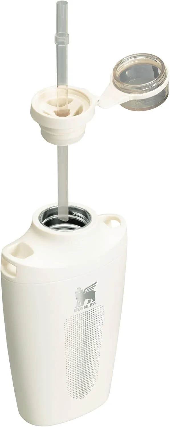 Stanley Cross Bottle 23 oz | Travel Water Bottle with Jacquard Strap | Leakproof Tritan Lid with Removable Straw | Insulated Stainless Steel | BPA-Free | Cream