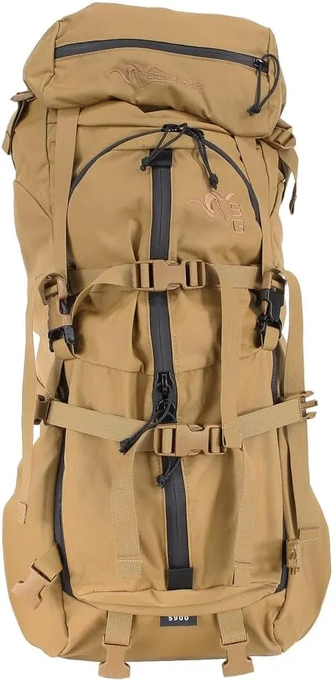 Stone Glacier R3 5900 Backpack with Lid, Coyote, Expandable 2500 cu in Load Shelf, Modular Storage, R3 Frame Compatible (50094-CY-OSFM)