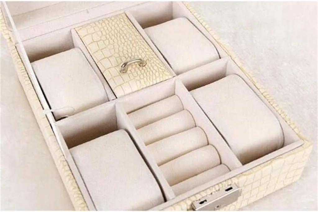Storage Box Watch Jewelry Organizer Cosmetic Jewelry Transparent Glass Display Watches