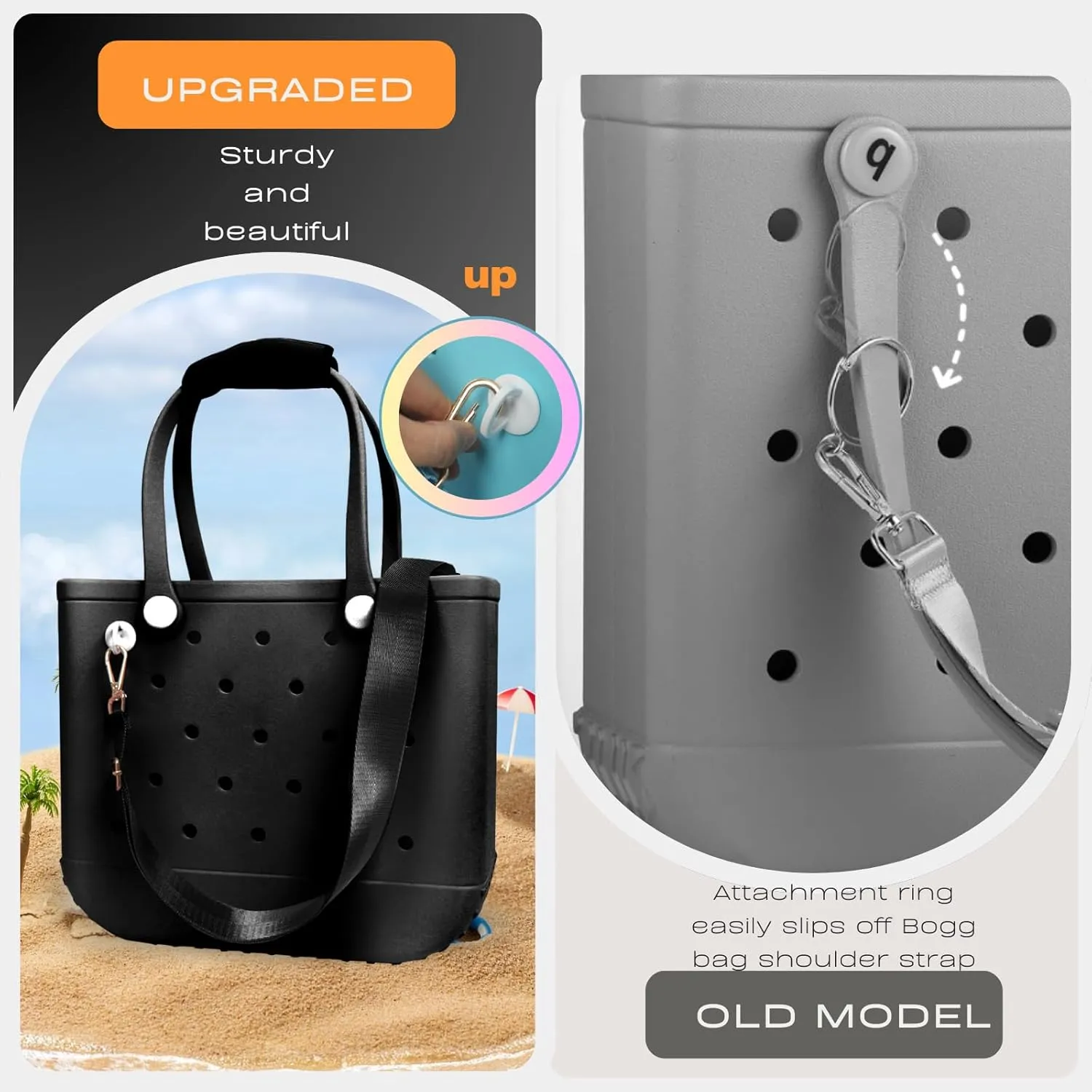 Strap Wrap for Bogg Bag Accessories, Adjustable Crossbody Shoulder Strap Wrap with Detachable Pad, For XL Medium Bog Bag