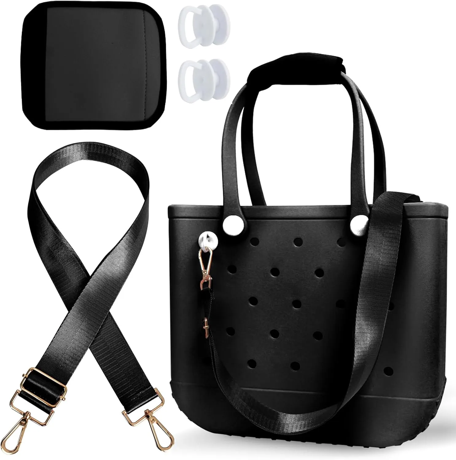 Strap Wrap for Bogg Bag Accessories, Adjustable Crossbody Shoulder Strap Wrap with Detachable Pad, For XL Medium Bog Bag