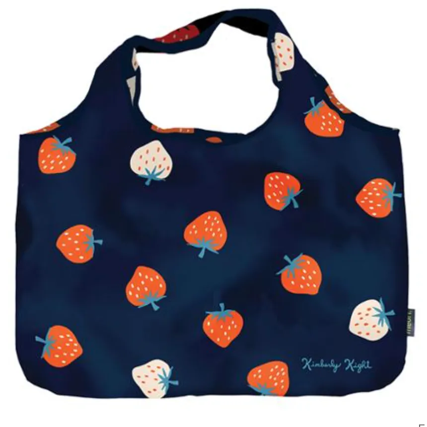 Strawberry Pocket Shopper shopping bag - Kimberly Kight