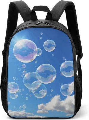 Stylish Backpack, Bubbles Blue Sky Print Durable Backpack Travel Backpack Hiking Backpack Ergonomic Backpack Comfortable Backpack