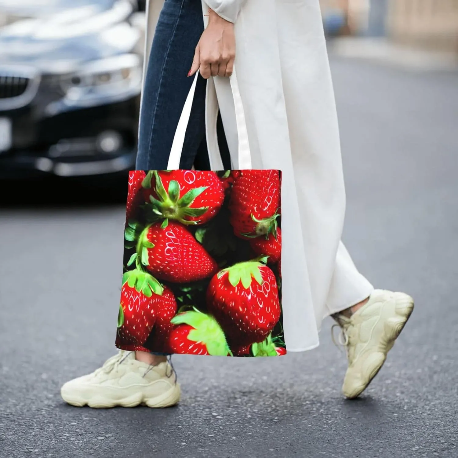 Summer Sunflower Canvas Tote Bags For Women Handbag Tote Purse,Canvas Crossbody Bag For Office, Travel, School
