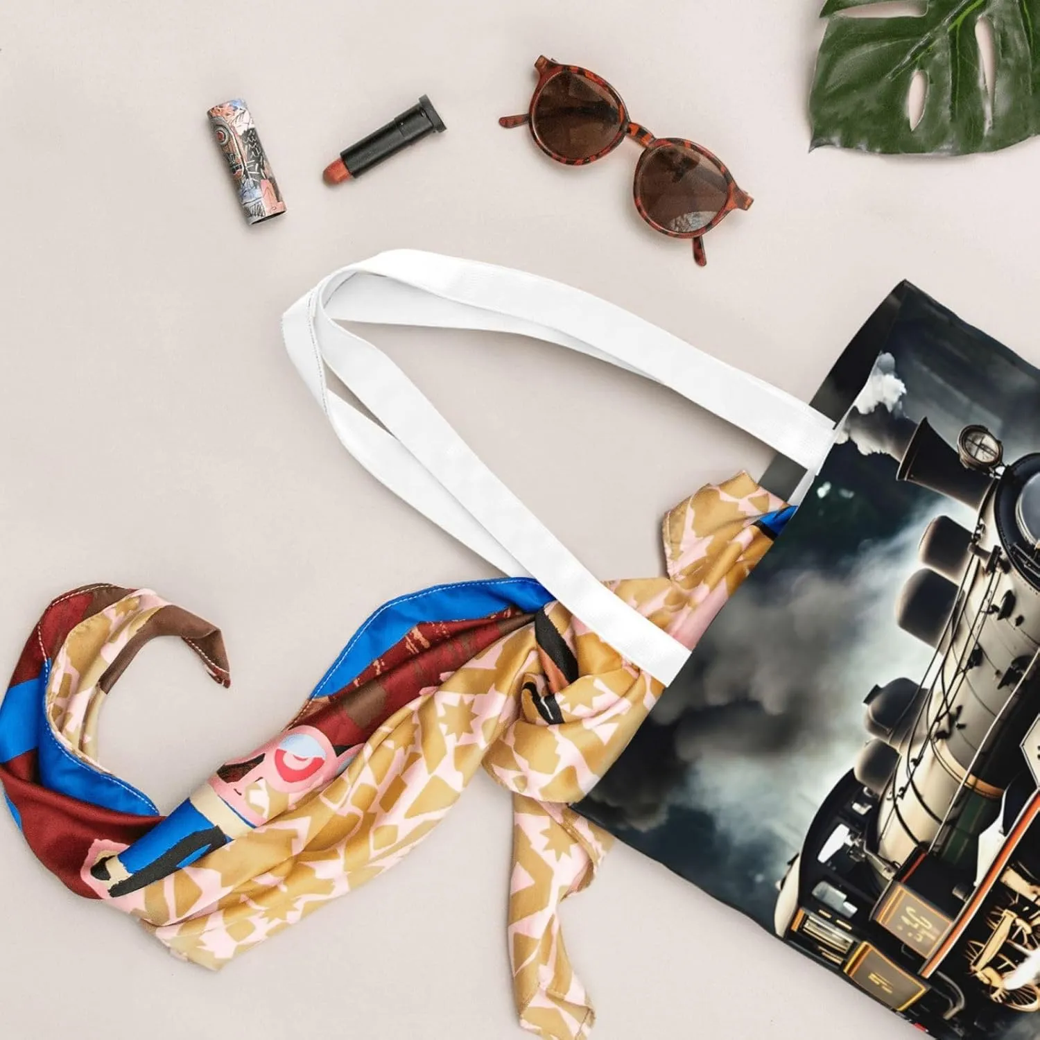 Summer Sunflower Canvas Tote Bags For Women Handbag Tote Purse,Canvas Crossbody Bag For Office, Travel, School
