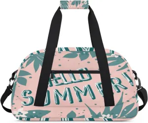 Summer Tropic Jungle Desgn Kids Overnighted Duffel Bag Carry-On Size & Ideal for School Practice or Weekender Travel with Zip and Shoulder Stra for Boys & Girls
