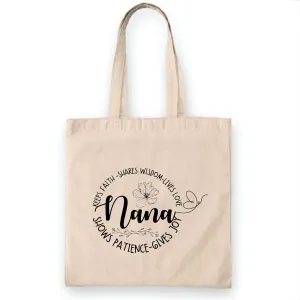 Sunflower Graphic for Faithful Wisdom Seekers Natural White Multicolor Canvas Tote Bag