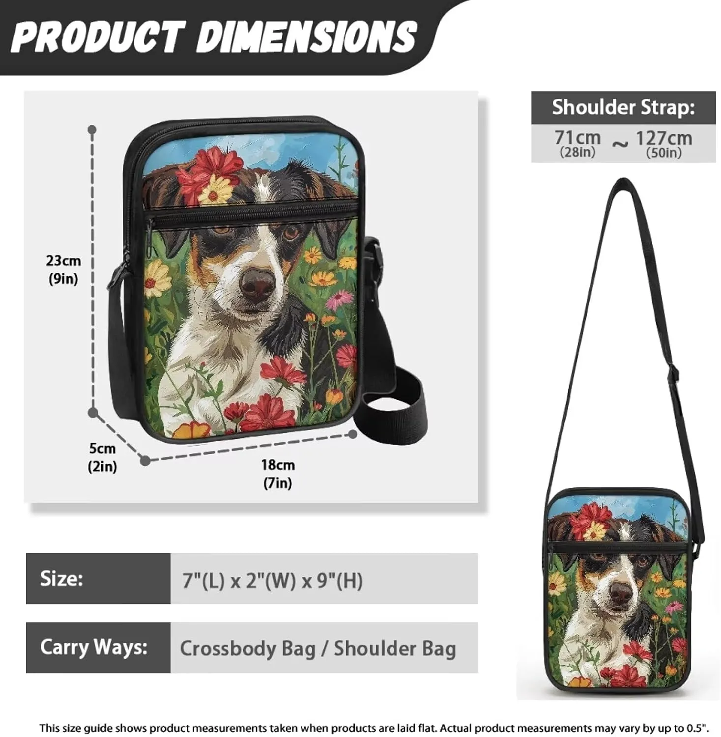 Suobstales Crossbody Bag for Women Men Small Messenger Bag Shoulder Bag Fanny Pack Purse Satchel Bag with Zipper Closure