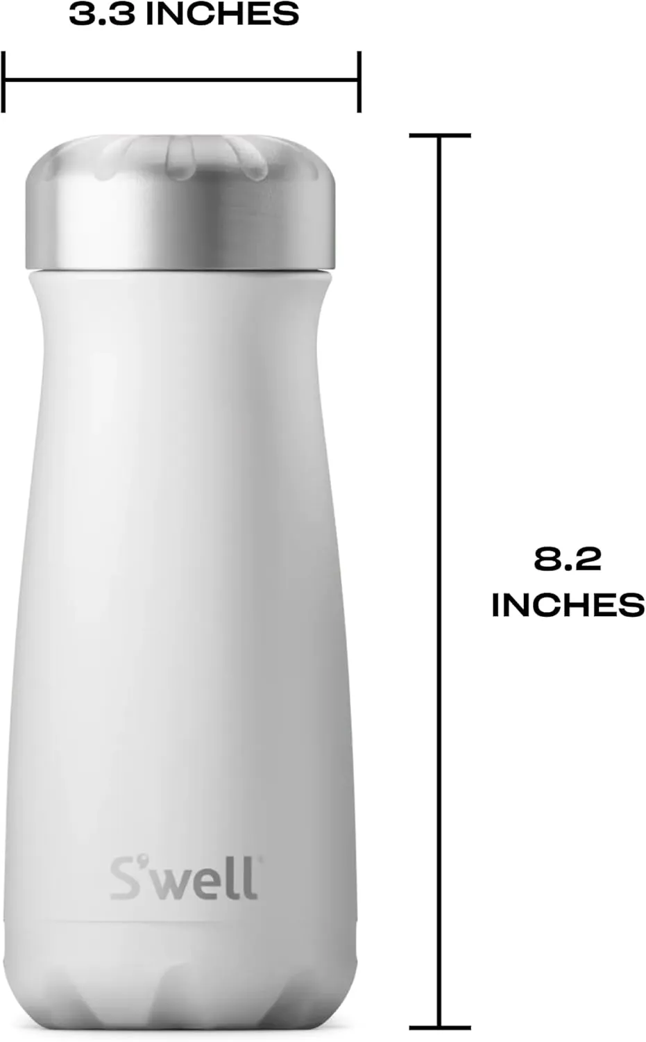 S'well Stainless Steel Traveler, 16oz, Moonstone, Triple Layered Vacuum Insulated Containers Keeps Drinks Cold for 24 Hours and Hot for 12, BPA Free, Easy Carrying On the Go