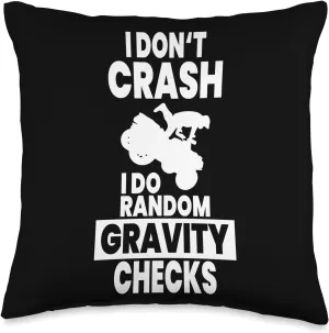 SxS SSV UTV Off Road Accessories & Stuff Gifts Funny Crash of All-Terrain Vehicles ATV 4-Wheeler Quad Bike Throw Pillow, 16x16, Multicolor