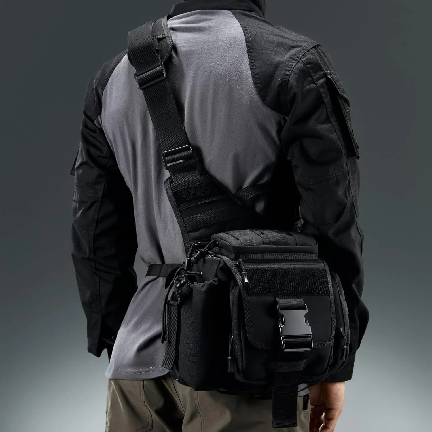 Tactical Messenger Bag Military Army Molle Shoulder Cross Body Edc Satchel Crossbody Side Pack for Men Women 10L