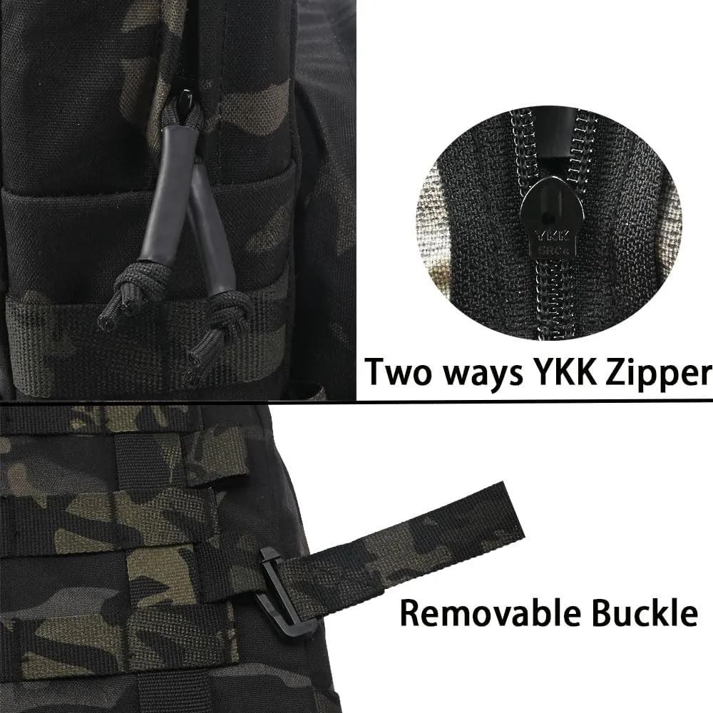 Tactical Mini Molle Hydration Pack,Molle Hydration Carrier with IFAK Pouch&US Flag&Med Patch,Hydropack for 2L Water Bladder