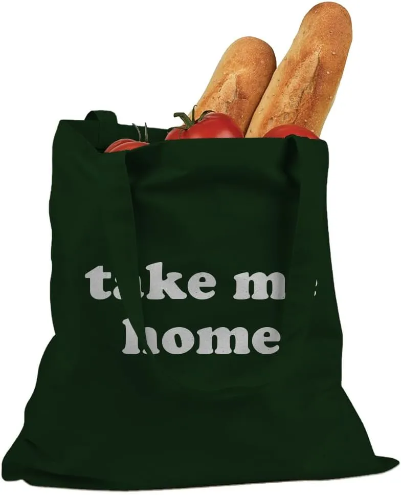 Take Me Home Date Night Bar Scene College Cotton Canvas Tote Bag