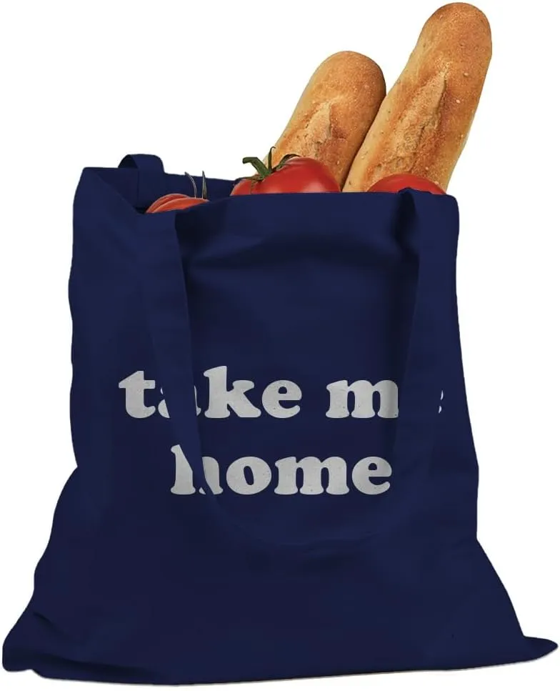 Take Me Home Date Night Bar Scene College Cotton Canvas Tote Bag
