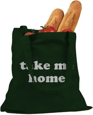 Take Me Home Date Night Bar Scene College Cotton Canvas Tote Bag