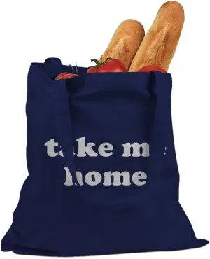 Take Me Home Date Night Bar Scene College Cotton Canvas Tote Bag
