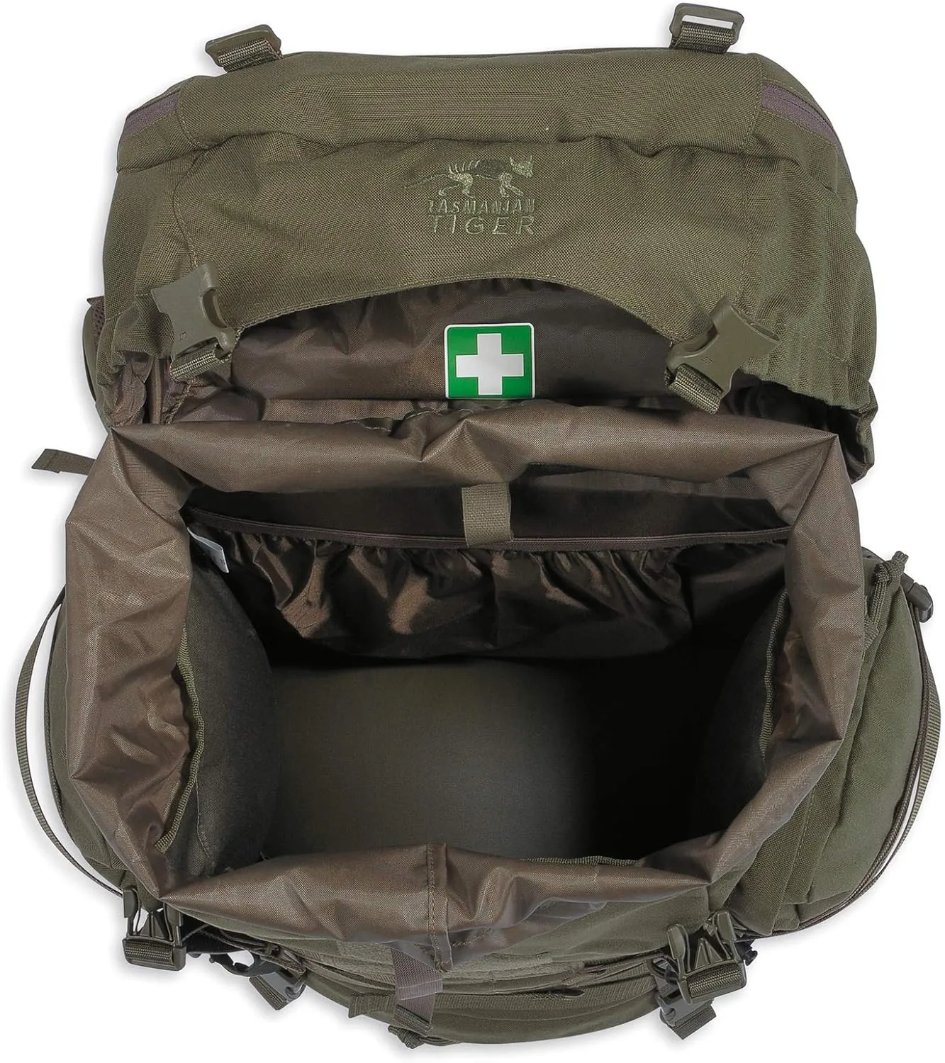 Tasmanian Tiger Raid Tactical Backpack MKIII - 52-Liter V2 Plus Carrying System with MOLLE System and Detachable Hip Strap, Olive - 52 Liter