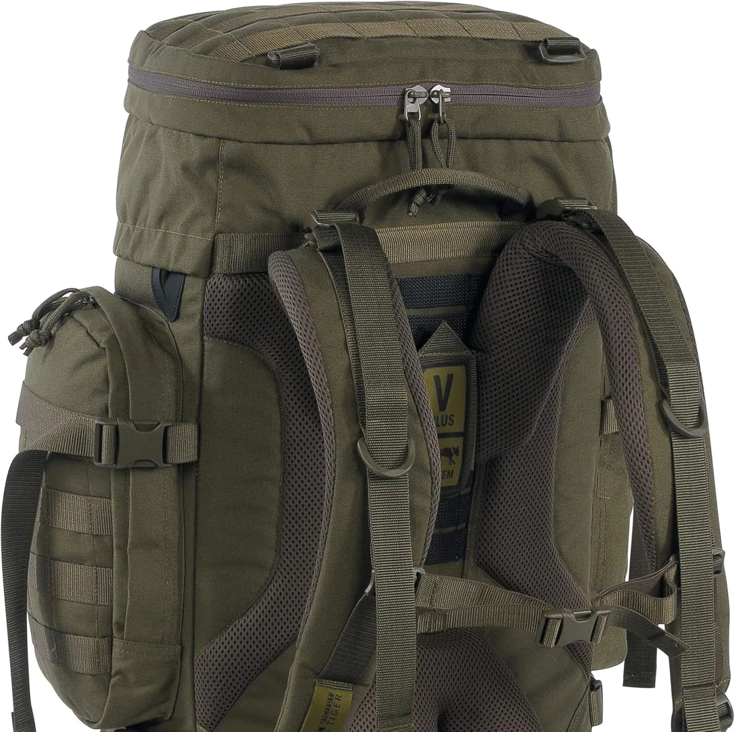 Tasmanian Tiger Raid Tactical Backpack MKIII - 52-Liter V2 Plus Carrying System with MOLLE System and Detachable Hip Strap, Olive - 52 Liter