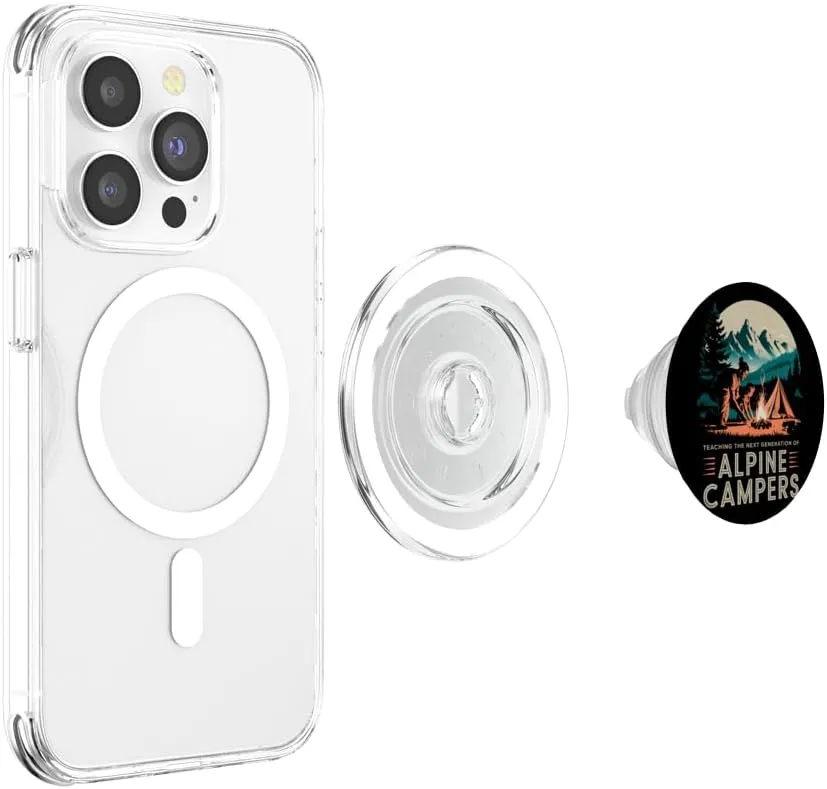 Teaching the Next Generation of Alpine Camper Alpine Camping PopSockets PopGrip for MagSafe