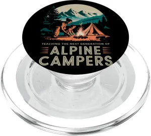 Teaching the Next Generation of Alpine Camper Alpine Camping PopSockets PopGrip for MagSafe
