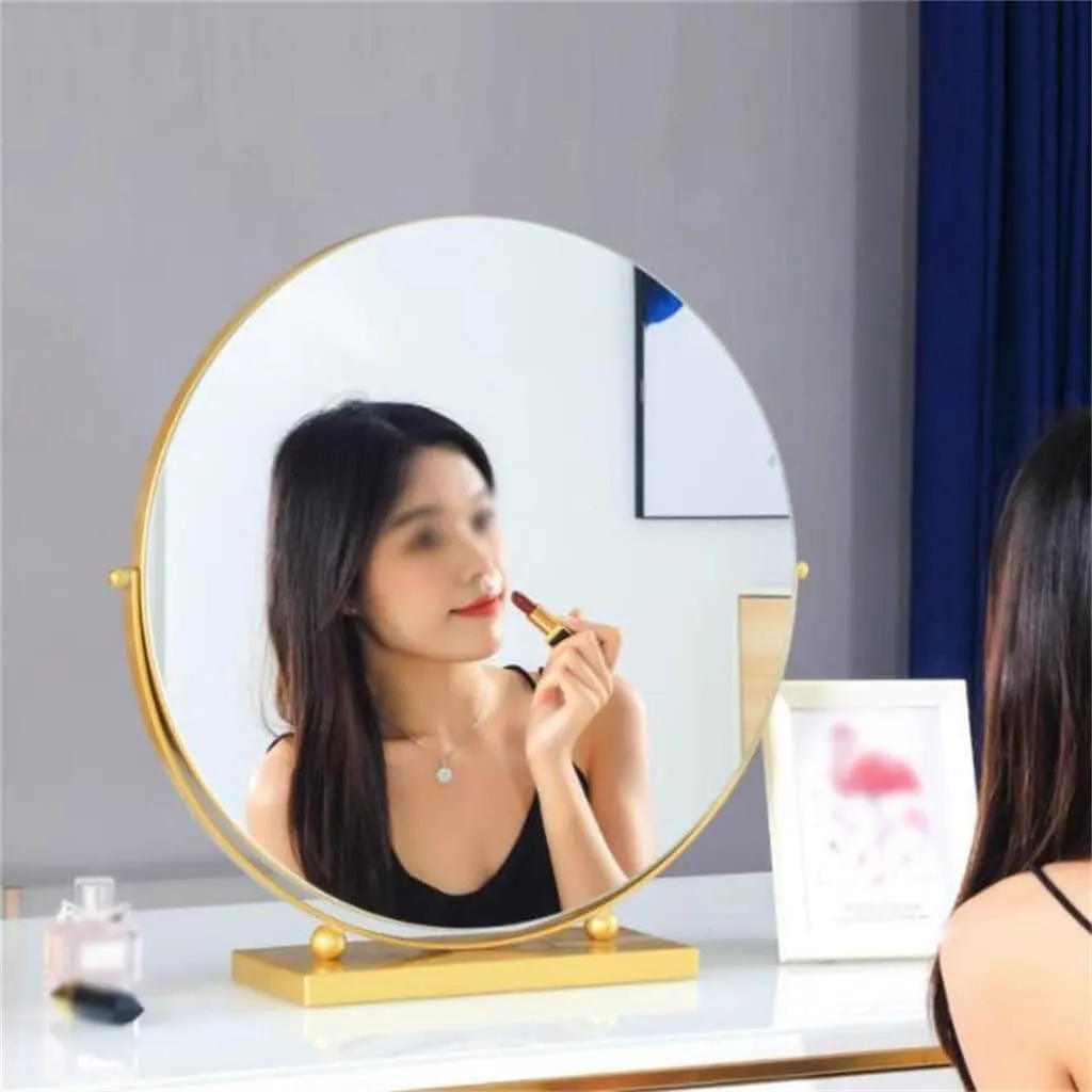 TEMKIN Makeup Mirrors Desktop Large Dressing Table Mirrors Household Dormitory Bedroom Beauty Mirrors(30cm)