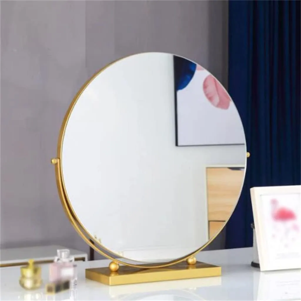 TEMKIN Makeup Mirrors Desktop Large Dressing Table Mirrors Household Dormitory Bedroom Beauty Mirrors(30cm)