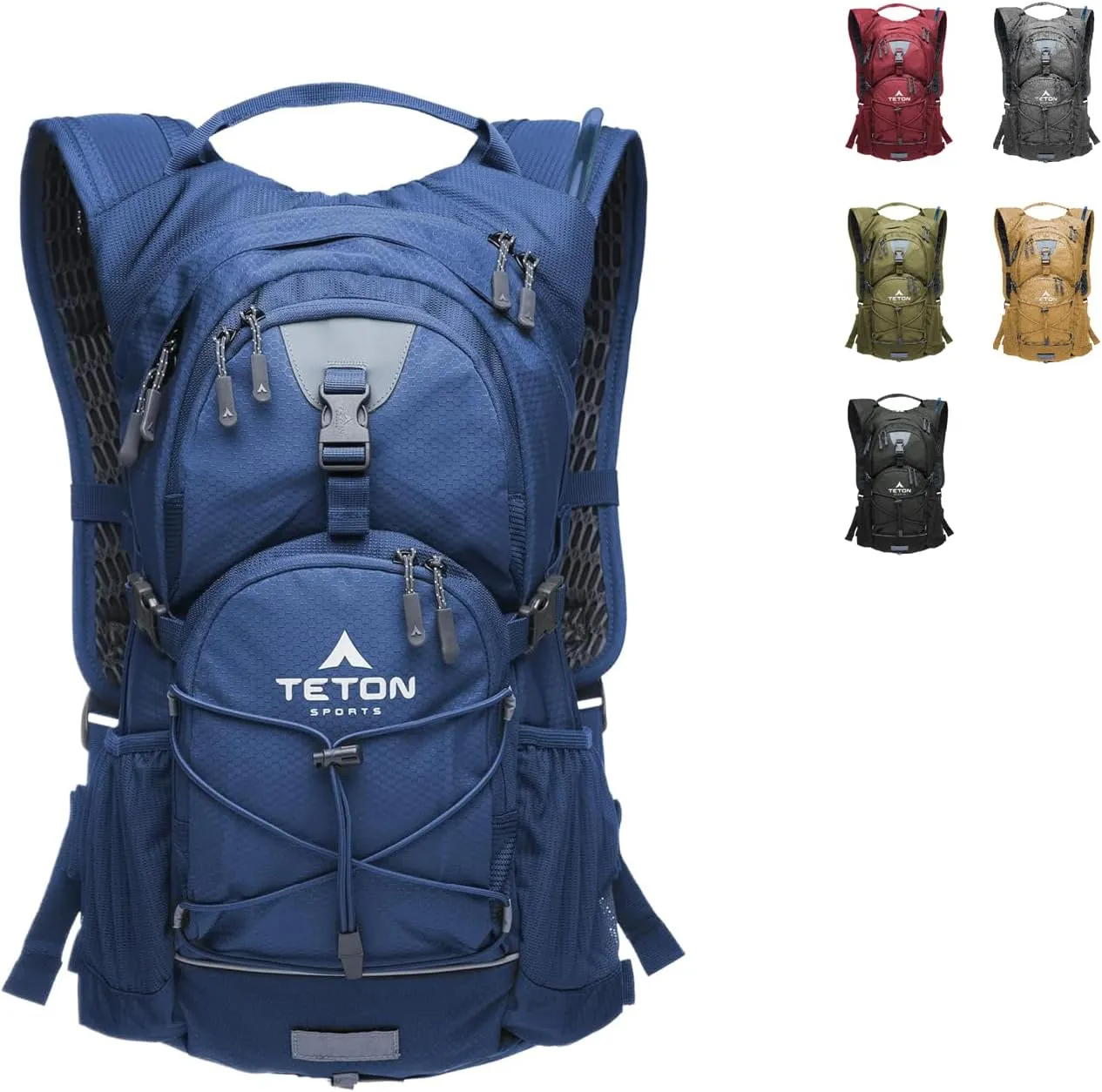 Teton Oasis Hydration Backpack – Lightweight Water Pack with Bladder for Hiking, Running, Cycling, Biking – 18L/22L Sizes – Sewn-in Rain Cover – Fits Men and Women