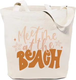The Cotton & Canvas Co. Summer Tote Bag, Boho Cotton Canvas Shoulder Bag for Women