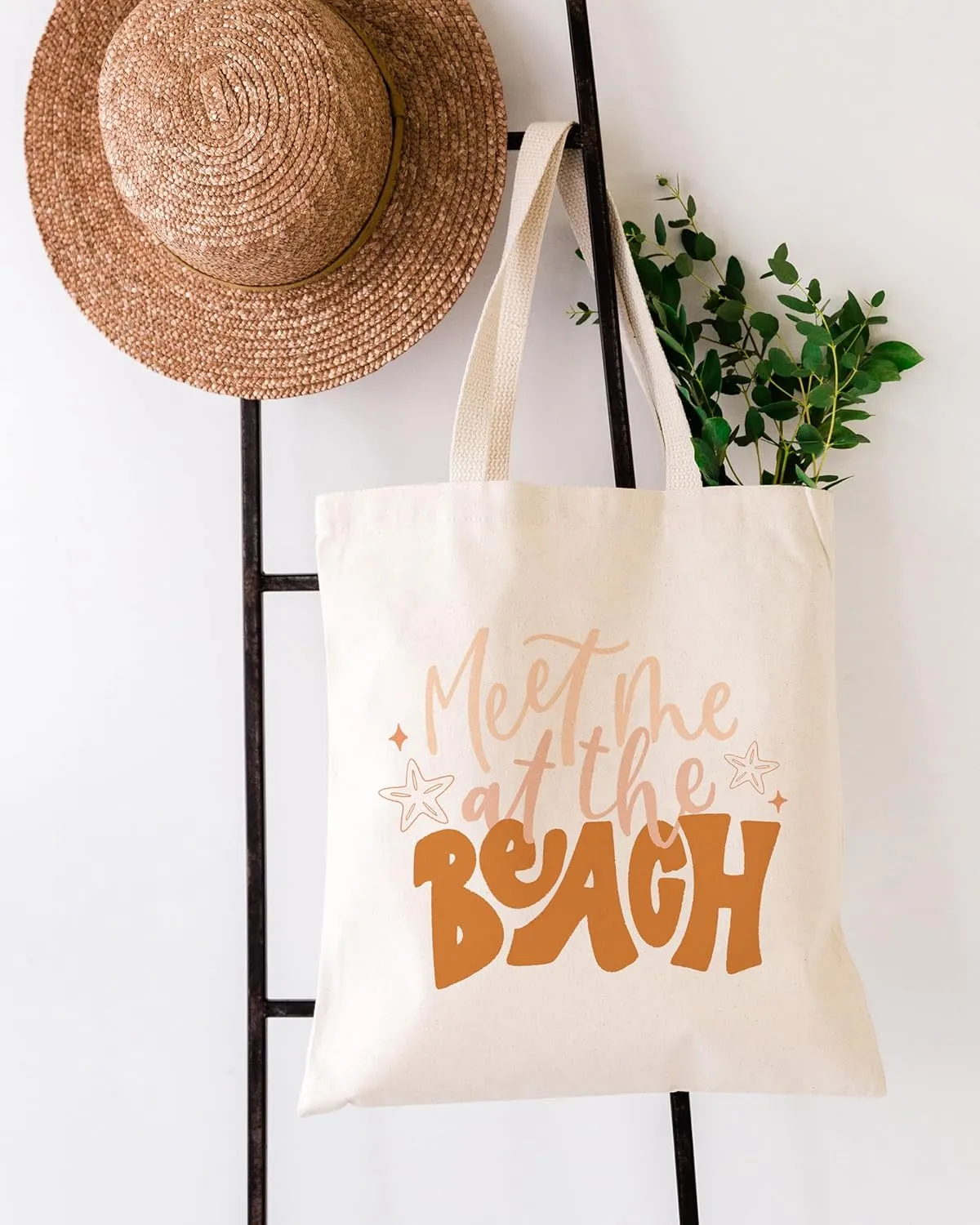 The Cotton & Canvas Co. Summer Tote Bag, Boho Cotton Canvas Shoulder Bag for Women