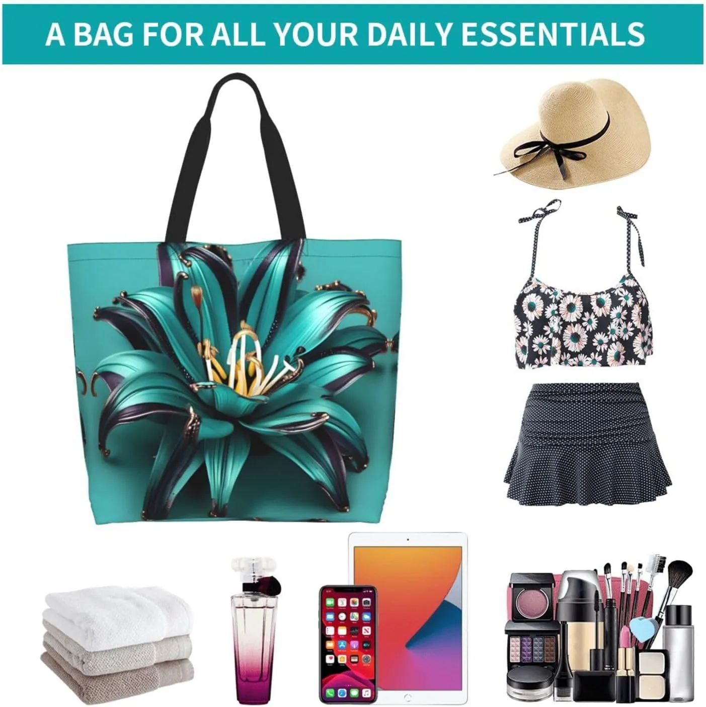 The Underwater World Tropical Fish Women Tote Bag,Casual Tote'S Handbag Big Capacity Shoulder Bag Crossbody Bag