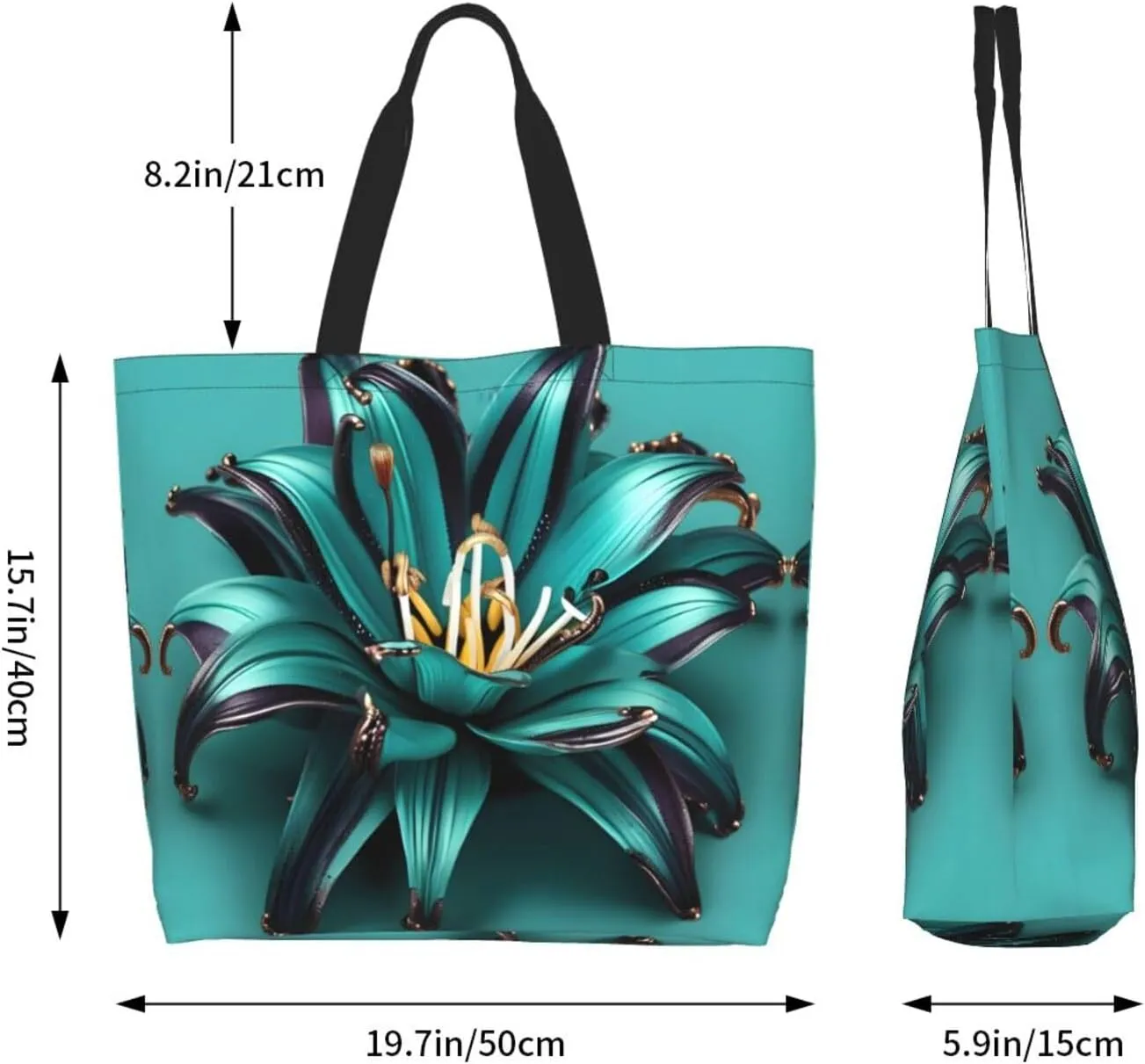 The Underwater World Tropical Fish Women Tote Bag,Casual Tote'S Handbag Big Capacity Shoulder Bag Crossbody Bag