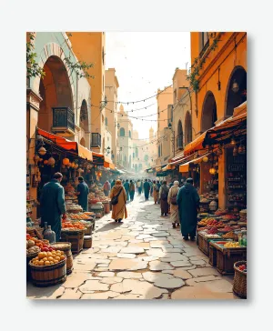 Timeless Gaza Market Scenes Wall Art Poster