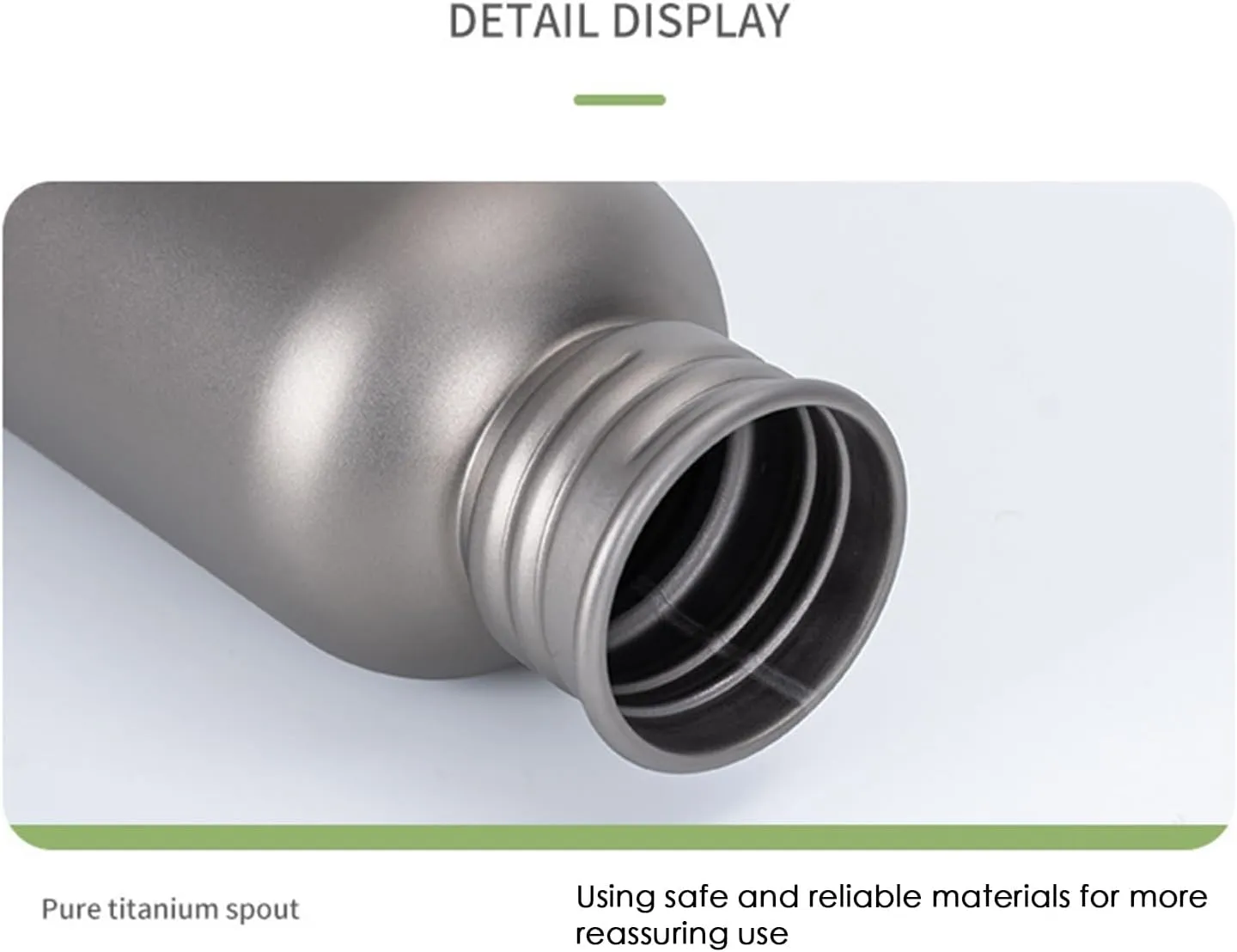 Titanium Sports Water Bottle - Lightweight Leak-Proof Camping Bottle, Outdoor Cycling Travel Cup | Pure Titanium Drinkware for Hiking, Boiling Water, Portable Hydration Bottle for Camping, Trekking