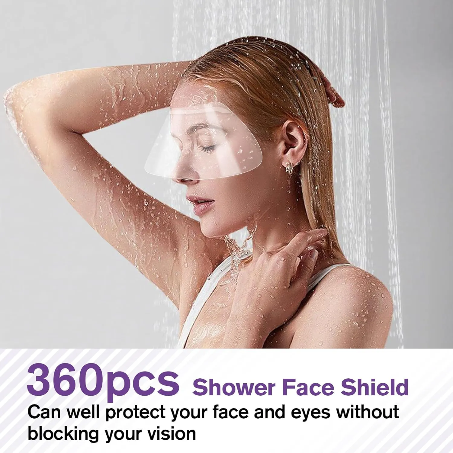 TOROKOM 360PCS Eyelash Shield Shower Visor For Adults, Disposable Shower Visor Eyelash Shield, Face Shield for Hairspray Salon Supplies Eyelash Extensions Eyelid Surgery Aftercare