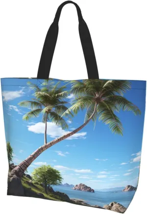 Tote Bag for Women Reusable Grocery Bag Shopping Bag Big Eyed Dog Tote Bags Handbag Foldable Shoulder Bag