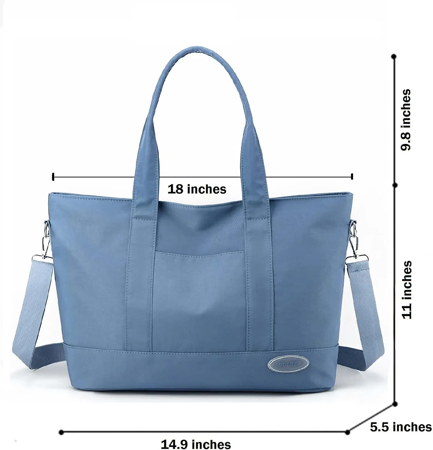 Tote Bag for Women.Nylon Handbag with Shoulder Strap and Zipper Closure Crossbody or Handle Bag for Work