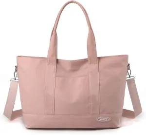 Tote Bag for Women.Nylon Handbag with Shoulder Strap and Zipper Closure Crossbody or Handle Bag for Work